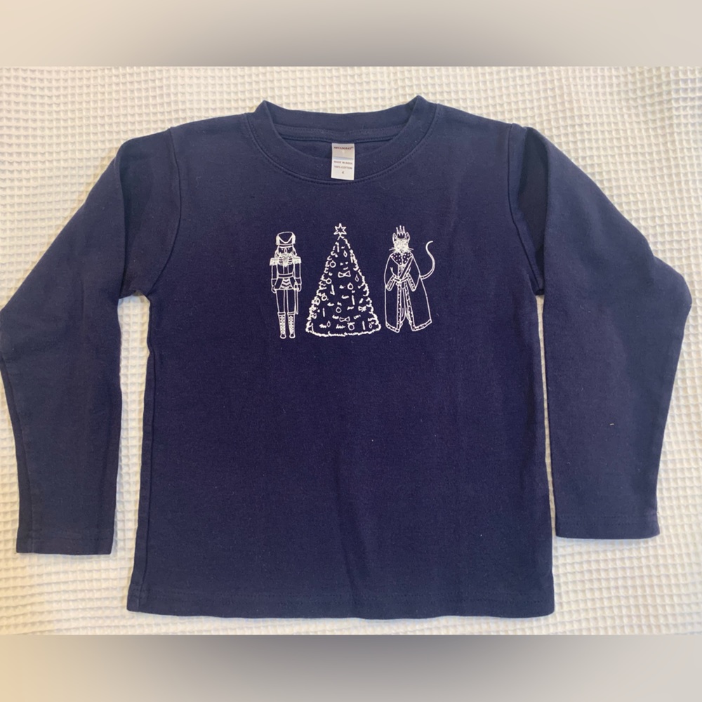 Honeybee Tee Christmas Nutcracker Long-sleeve Shirt size 4 (kids unisex)
